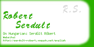 robert serdult business card